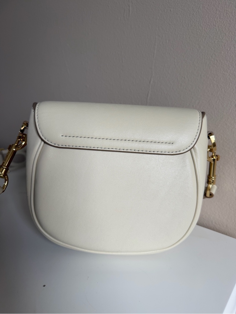 New Marc Jacobs The J Marc Small Saddle Bag Cloud white - Picture 2 of 15